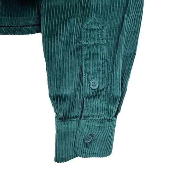 AE Green Hooded Cropped Corduroy Jacket - Picture 4 of 6